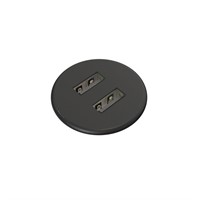 Axessline Micro - 2 USB-A charger 10W, black metal